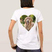 Hunde Mama Herz geformt Fotos Monogramm Paw Print T-Shirt (Rückseite)