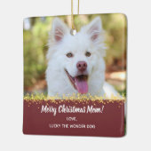 Hunde Mama Hund Vater Haustier Foto Keramikornament (Links)