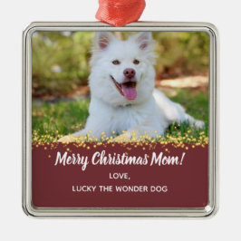 Hunde Mama Hund Vater Haustier Weihnachtsfeiertag  Ornament Aus Metall