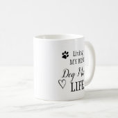 Hunde Mama Illustration Farbige Paws Tasse (VorderseiteRechts)