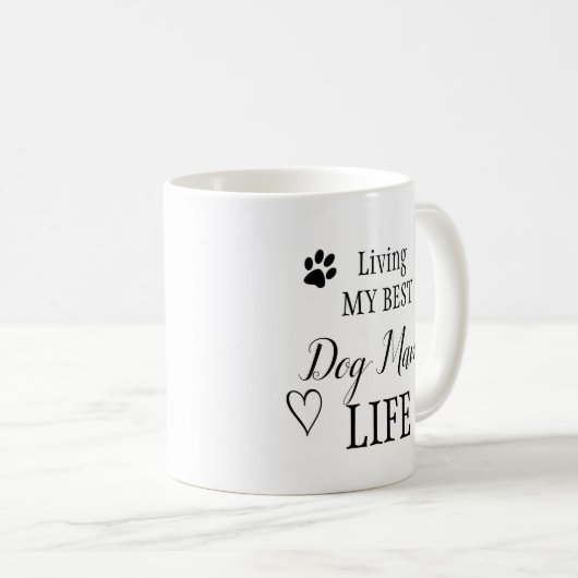 Hunde Mama Illustration Farbige Paws Tasse (VorderseiteRechts)