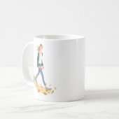 Hunde Mama Illustration Farbige Paws Tasse (Vorderseite Links)