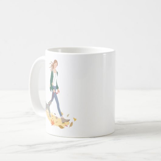 Hunde Mama Illustration Farbige Paws Tasse (Vorderseite Links)