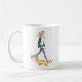 Hunde Mama Illustration Farbige Paws Tasse (Links)