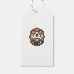 Hunde-Mama-Knochen-Bandana-Vintage-Rahmen_1 Geschenkanhänger