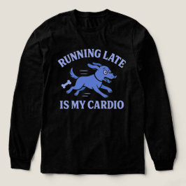 Hunde Mama Late läuft ist mein Cardio Niedlich Ret Tri-Blend Shirt