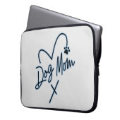 HUNDE MAMA, LICHT BLAU HERZ LAPTOPSCHUTZHÜLLE (Vorderseite Links)