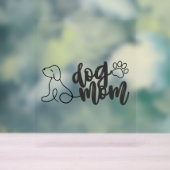 Hunde Mama Linie Art Design Minimalistischer Hund Acrylschild (Neutral)