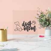 Hunde Mama Linie Art Design Minimalistischer Hund Acrylschild (Hochzeit)