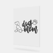 Hunde Mama Linie Art Design Minimalistischer Hund Acrylschild (Winkel)