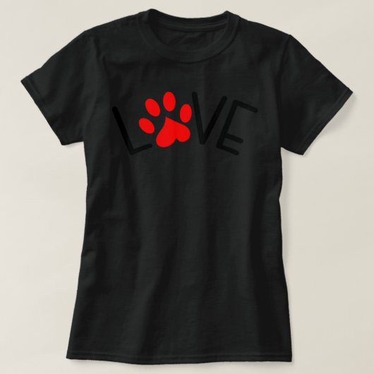 Hunde Mama Lover Paw Print Fur Rescue Hund Herzsch T-Shirt (Design vorne)