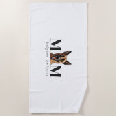 Hunde Mama MALINOIS Klassischer T - Shirt Strandtuch (Vorderseite)