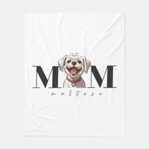 Hunde Mama MALTESE Klassischer T - Shirt Fleecedecke