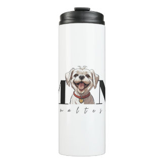 Hunde Mama MALTESE Klassischer T - Shirt Thermosbecher