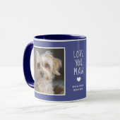 Hunde Mama Maw 2 Fotos & Text Blue C49 & White Tasse (Vorderseite Links)