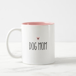 Hunde-Mama | Moderne Mama - Herzfarbe Zweifarbige Tasse