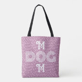 Hunde Mama Moderne Typografie Tasche rosa (Rückseite)