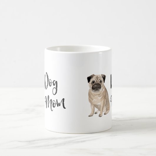 Hunde Mama Mops Kaffeetasse (Mittel)