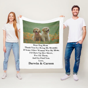 Hunde Mama Mütter Maßgeschneiderte Foto Mama Kehle Fleecedecke