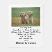 Hunde Mama Mütter Maßgeschneiderte Foto Mama Kehle Fleecedecke (Vorderseite)