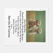 Hunde Mama Mütter Maßgeschneiderte Foto Mama Kehle Fleecedecke (Vorderseite (Horizontal))