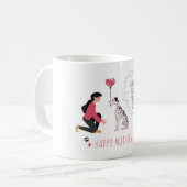 Hunde Mama Mütter Tag Paws Liebe Herz Kaffeetasse (Vorderseite Links)