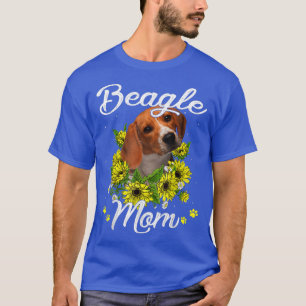 Hunde Mama Muttertag Geschenk Sonnenblumen Beagle  T-Shirt