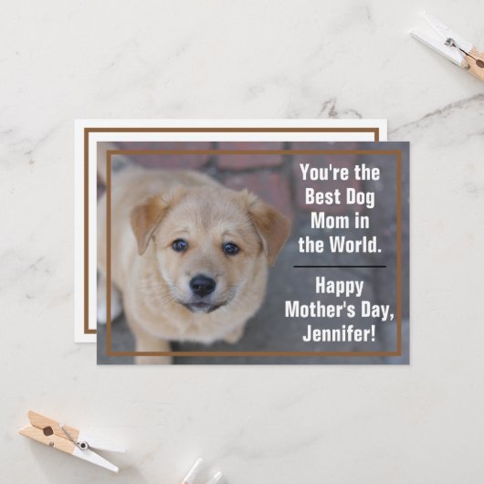 Hunde-Mama | Muttertag Karte (Vorderseite/Rückseite Beispiel)