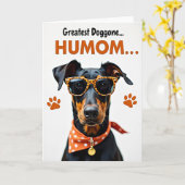 Hunde-Mama-Muttertagskarte Karte (Gelbe Blume)