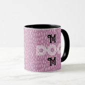 Hunde Mama niedlich trendy Tasse Typografie schwar (VorderseiteRechts)