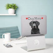 Hunde Mama Niedliches Herz Schwarzes Labor Tierwag Aufkleber (Laptop auf Schreibtisch)