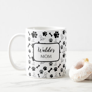 Hunde-Mama- oder Papa-Kaffeetasse Geschenk Schwarz Kaffeetasse