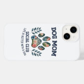 Hunde Mama Paw Floral Case-Mate iPhone Hülle (Rückseite (Horizontal))