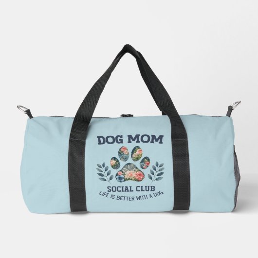 Hunde Mama Paw Floral Duffle Bag (Vorderseite)