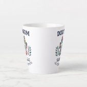 Hunde Mama Paw Floral Milchtasse (Vorderseite)