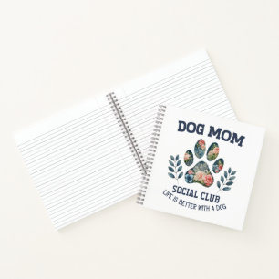 Hunde Mama Paw Floral Notizblock
