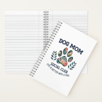 Hunde Mama Paw Floral Notizblock