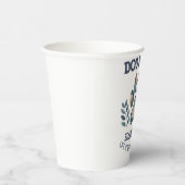 Hunde Mama Paw Floral Pappbecher (Rechts)