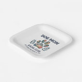 Hunde Mama Paw Floral Pappteller (Gewinkelt)