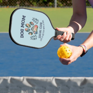 Hunde Mama Paw Floral Pickleball Schläger