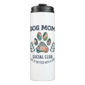 Hunde Mama Paw Floral Thermosbecher (Vorderseite)