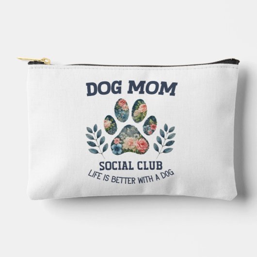 Hunde Mama Paw Floral Zubehörtasche (Vorderseite)