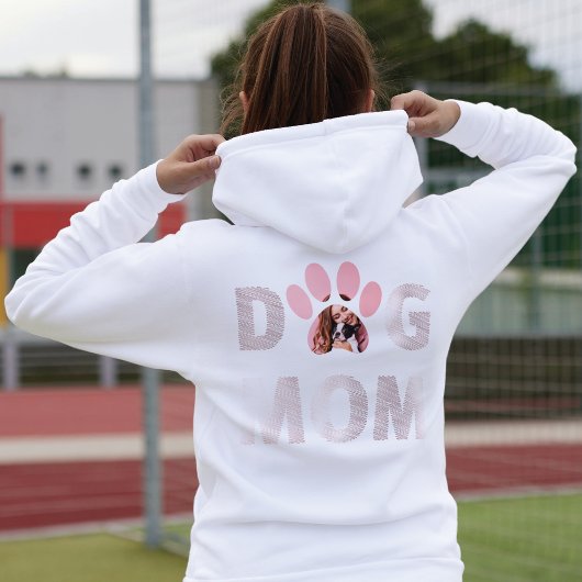 Hunde Mama Paw Foto Custom Foto Rose Gold Hoodie