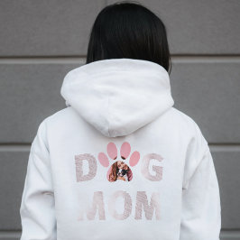 Hunde Mama Paw Foto Custom Foto Rose Gold Hoodie