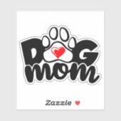Hunde Mama Paw Heart Vinyl Stickers Aufkleber (Blatt)