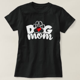 Hunde Mama Paw Herz T - Shirt