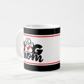 Hunde Mama Paw Herz Tasse (Vorderseite Links)