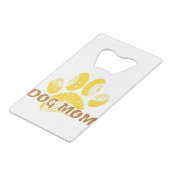 Hunde Mama Paw Sonnenblume Zeichnend Geldbeutel Flaschenöffner (Vorderseite Schrägansicht)