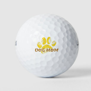Hunde Mama Paw Sonnenblume Zeichnend Golfball