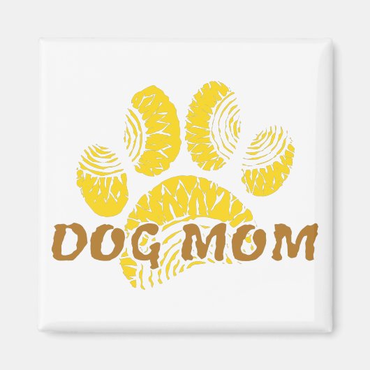Hunde Mama Paw Sonnenblume Zeichnend Magnet (Vorne)